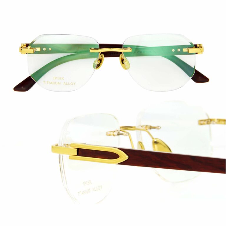 Opulent 18K Gold Wood Luxury Frames