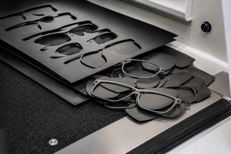 Titanium eyewear frame detail