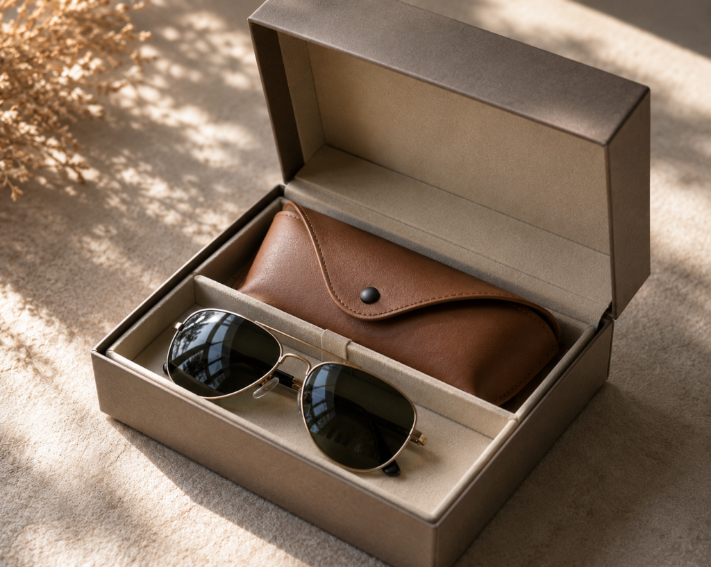 Eyewear packaging prepared for coordinated delivery