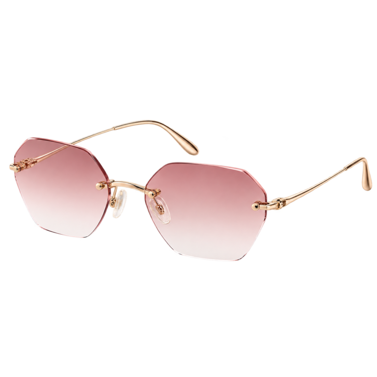 Rimless Blush Hexagon eyewear design