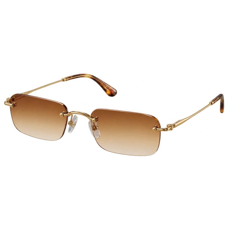 Rimless Amber Estate Rectangle eyewear design