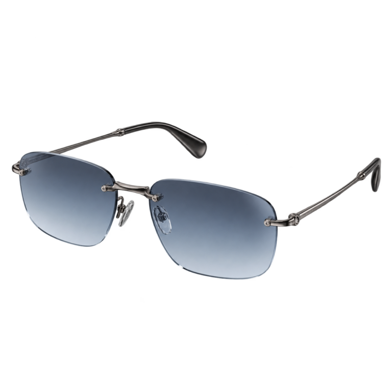 Rimless Blue Grey Navigator eyewear design