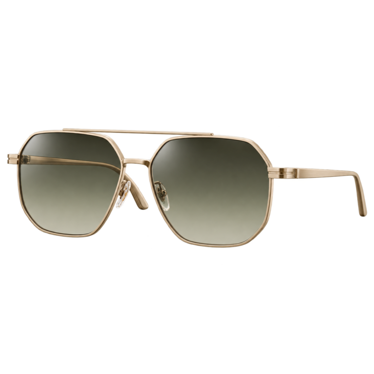 Champagne Geometric Aviator eyewear design